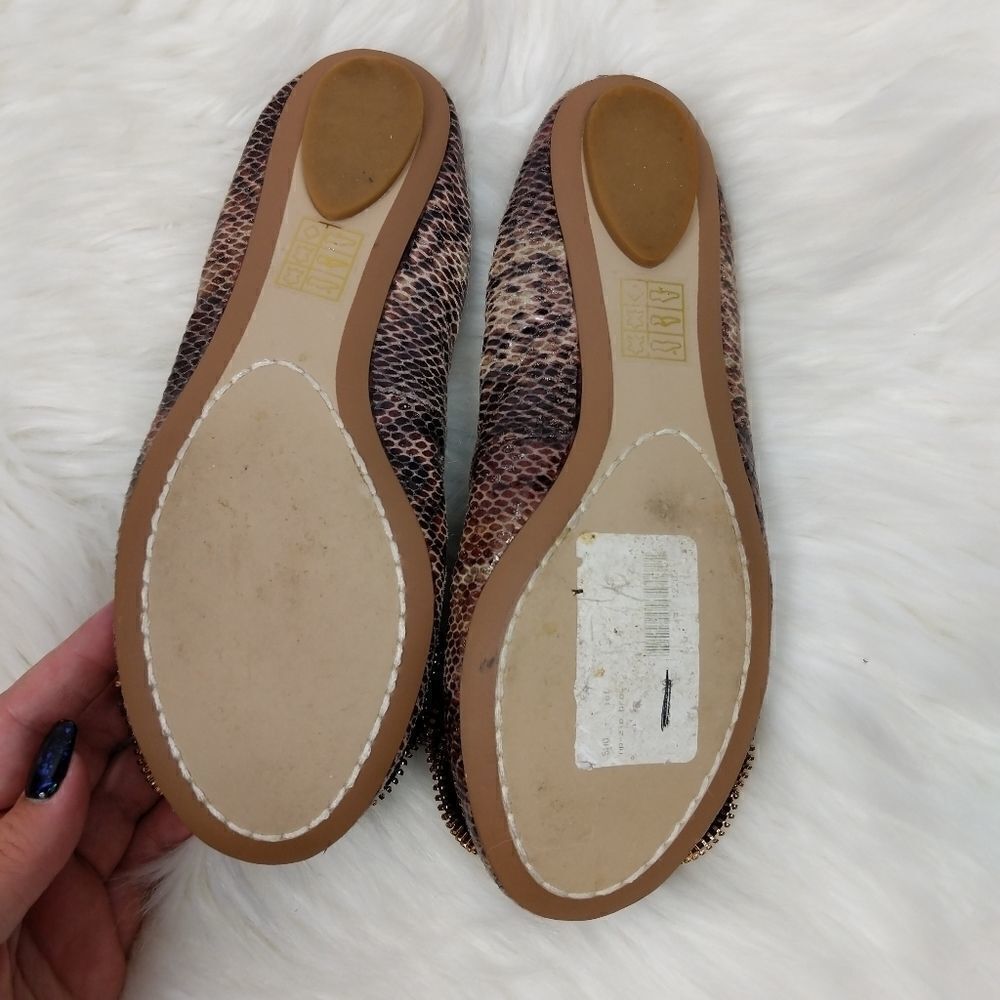 Jeffrey Campbell Flats Brown Python Leather Zipper - image 2